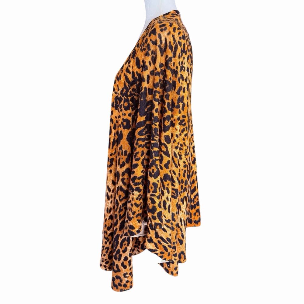 Cozy Chic By Jamie Gries Jaguar Print Kimono Sweater Missy One Size Office Siren - Picture 3 of 10